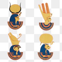 Ancient Egyptian gods and goddesses png sticker