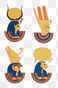 Ancient Egyptian gods and goddesses png sticker