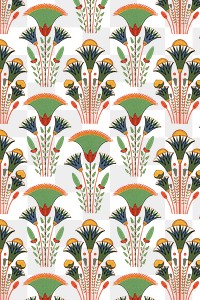 Egyptian floral pattern png background