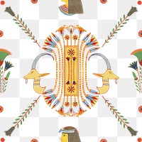 Egyptian ornamental seamless png pattern transaprent background