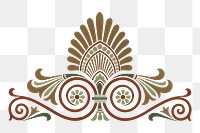 Antique Greek png decorative element illustration