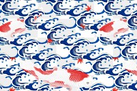 Traditional Japanese koi fish png pattern, remix of artwork by Watanabe Seitei