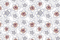 Vintage Japanese seamless plum blossom png pattern, remix of artwork by Watanabe Seitei