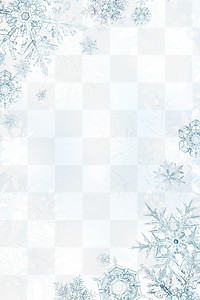 Snowflake Christmas winter frame png, remix of photography by Wilson Bentley