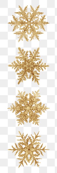 Season&rsquo;s greetings gold snow flake png Christmas ornament macro photography set, remix of photography by Wilson Bentley