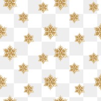 Christmas png gold snowflake seamless pattern background, remix of photography by Wilson Bentley