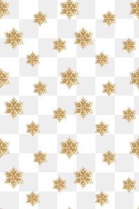 Festive png gold snowflake pattern background, remix of photography by Wilson Bentley