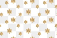 Season&rsquo;s greetings transparent gold snowflake pattern background, remix of photography by Wilson Bentley