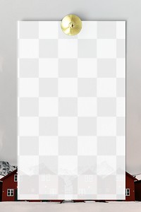 Notepaper on a red cabins background transparent png