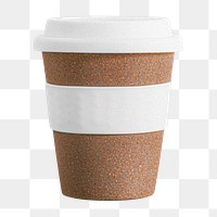 Reusable cork coffee cup design element