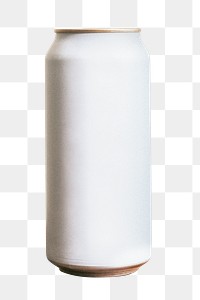 Blank minimal white tin can design element