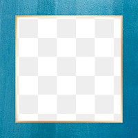 Gold frame png blue background 