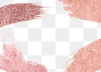 Rose gold glitter and pink metallic shade brush strokes 