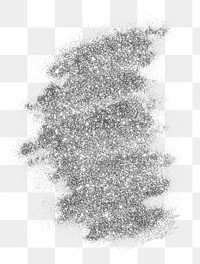 Festive shimmery metallic silver winter wonderland paint brush stroke texture badge background