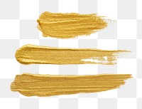 Festive metallic gold paint brush stroke 