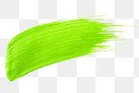 Electric neon lime green paint brush stroke