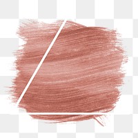 Rose gold pink metallic brush stroke with white frame