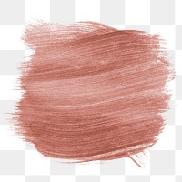 Shimmery metallic rose gold paint brush stroke