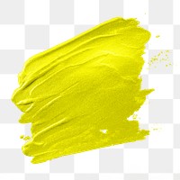 Electric neon yellow lemon paint brush stroke