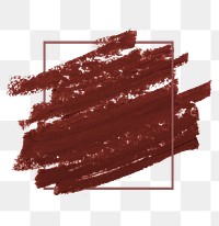 Matte maroon red brush stroke with red frame