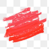 Matte bright coral red paint brush stroke