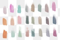 Colorful brush strokes background transparent png