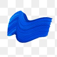 Blue acrylic brush stroke transparent png