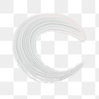 White acrylic brush stroke transparent png