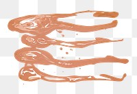 Brown acrylic brush stroke transparent png
