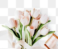 Bouquet of tulip flowers design element 