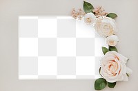 Roses on a card mockup design element 