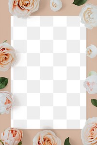 Card template mockup on pastel flowers