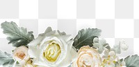 White rose flowers design element 