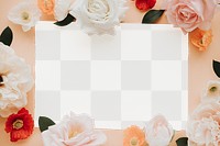 Roses on a card mockup design element 