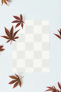 Cannabis leaves decorated on a card mockup 