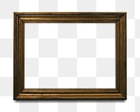 Wooden picture frame mockup transparent png