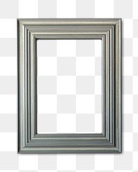 Gray picture frame mockup transparent png