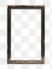 Grunge wooden picture frame transparent png