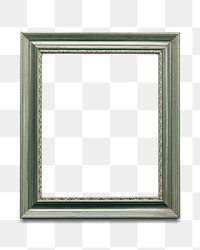 Green picture frame mockup transparent png
