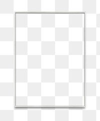 Gray picture frame transparent png