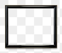 Black picture frame transparent png