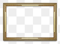 Gold picture frame transparent png