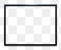 Black picture frame transparent png