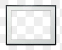 Black picture frame transparent png