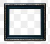 Metallic blue picture frame transparent png