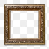 Bronze picture frame transparent png