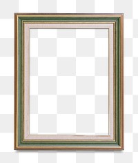 Brown and green picture frame transparent png