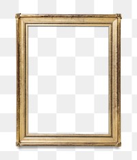 Gold picture frame transparent png