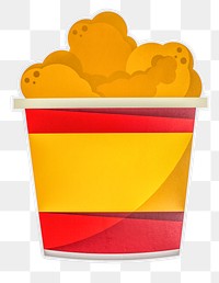 Fried chicken bucket icon design sticker