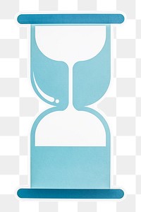 Hourglass paper craft illustration icon design sticker